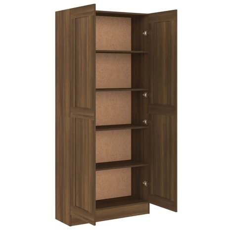 Boekenkast 82,5x30,5x185,5 cm bewerkt hout bruin eikenkleur 8720286931813 6