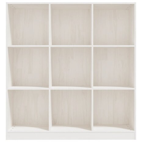 Boekenkast/kamerscherm 104x33,5x110 cm massief grenenhout wit 8720286773024 5