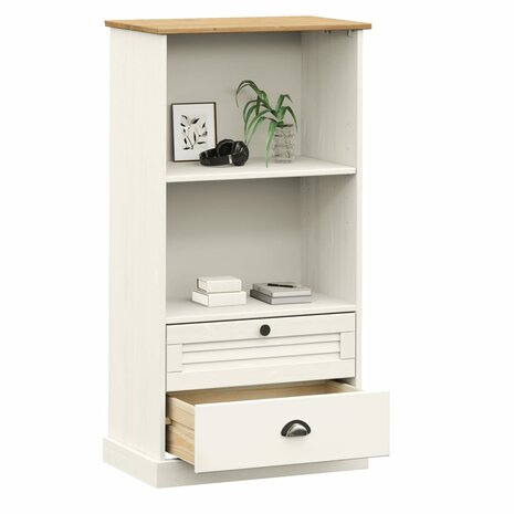 Boekenkast VIGO 60x35x114,5 cm massief grenenhout wit 8720845845995 3