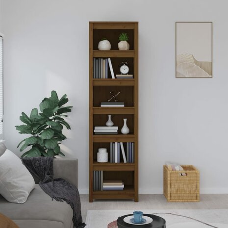 Boekenkast 50x35x183 cm massief grenenhout honingbruin 8720845556730 3