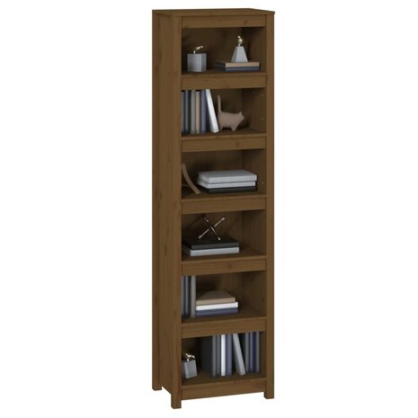 Boekenkast 50x35x183 cm massief grenenhout honingbruin 8720845556730 4