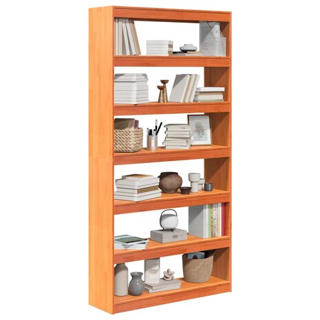 Boekenkast / kamerscherm 100x30x199,5 cm massief grenenhout 8721012314870 4