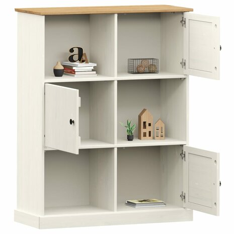 Boekenkast VIGO 90x35x114,5 cm massief grenenhout wit 8720845845964 3