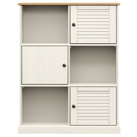 Boekenkast VIGO 90x35x114,5 cm massief grenenhout wit 8720845845964 4