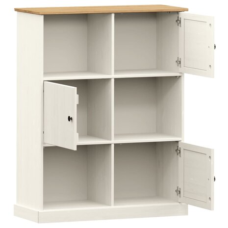 Boekenkast VIGO 90x35x114,5 cm massief grenenhout wit 8720845845964 5