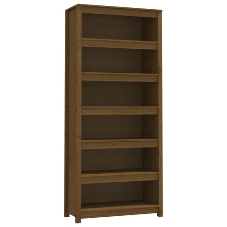 Boekenkast 80x35x183 cm massief grenenhout honingbruin 8720845556488 2