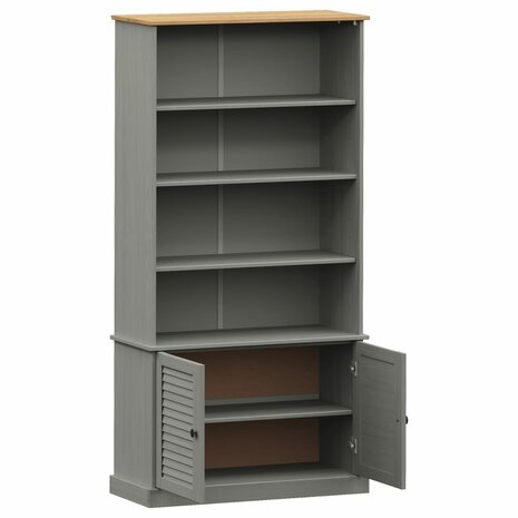 Boekenkast VIGO 85x35x170 cm massief grenenhout grijs 8720845846121 5