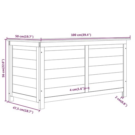 Kussenbox 100x50x56 cm massief vurenhout 8720286996270 7