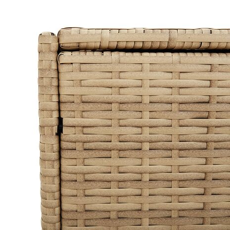 Tuinbox met wielen 283 L poly rattan gemengd beige 8721012243613 9