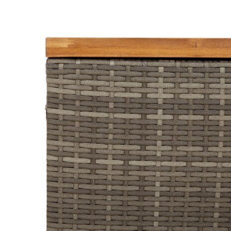 Tuinbox 110x55x63 cm poly rattan en acaciahout grijs 8721012308220 8