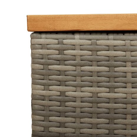 Tuinbox 110x50x54 cm poly rattan en acaciahout grijs 8721012265011 9