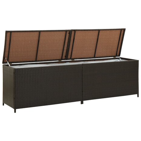 Tuinbox 200x50x60 cm poly rattan bruin 8719883732206 3