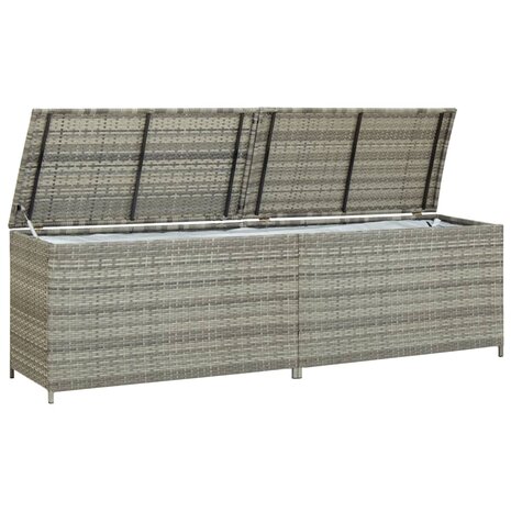 Tuinbox 200x50x60 cm poly rattan grijs 8719883732213 3