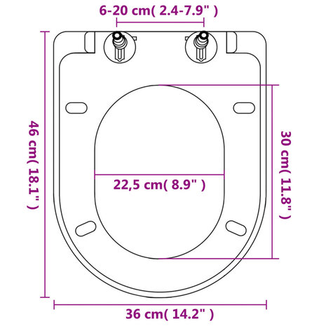 Toiletbril soft-close met quick-release ontwerp vierkant wit 8718475940852 9