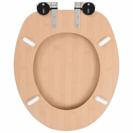 Toiletbril met soft-close deksel bamboe MDF 8718475722786 5