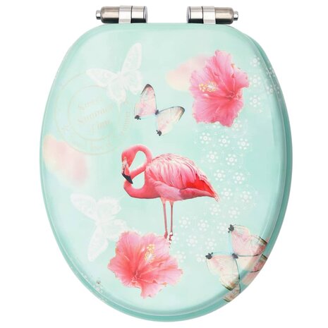 Toiletbril met soft-close deksel flamingo MDF 8720286028575 5