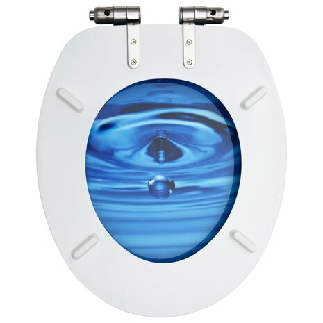 Toiletbril met soft-close deksel waterdruppel MDF blauw 8720286028582 6