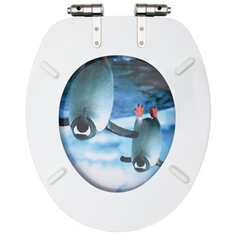 Toiletbril met soft-close deksel pinguïn MDF 8720286028629 7