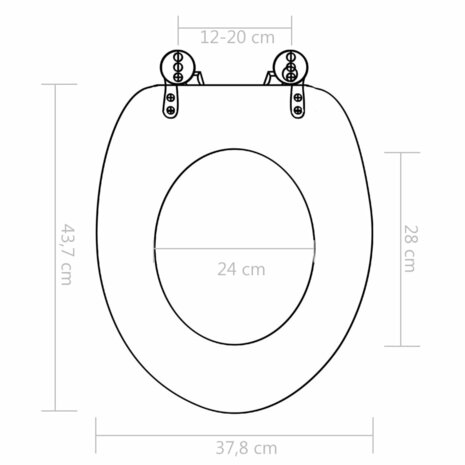 Toiletbrillen 2 st met soft-close deksels MDF kiezelontwerp 8719883691671 10