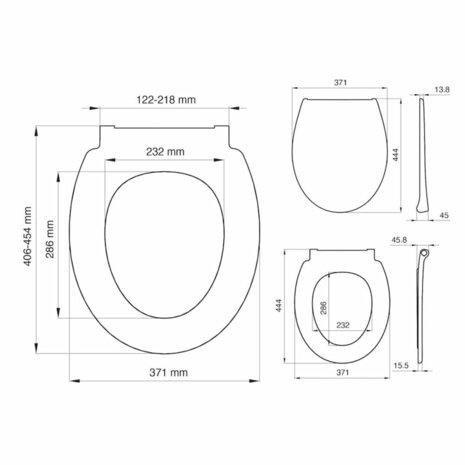 Tiger toiletbril Pasadena thermoplast wit 250010646 4008912500416 6