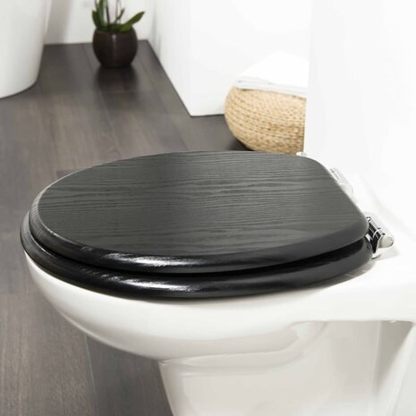 Tiger Soft-close toiletbril Blackwash MDF zwart 252030746 4008912520452 6