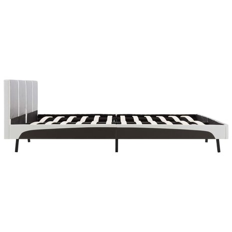 Bed met matras grijs en wit kunstleer 180x200 cm 8719883707884 5