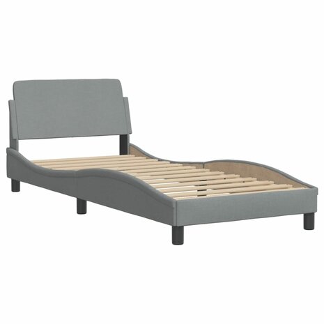 Bed met matras stof lichtgrijs 90x190 cm 8721012349827 4