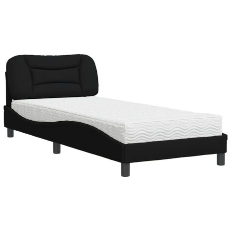 Bed met matras stof zwart 90x190 cm 8721012349841 2