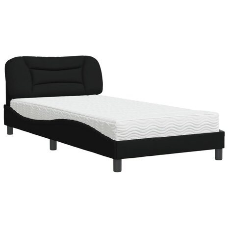 Bed met matras stof zwart 100x200 cm 8721012349988 2