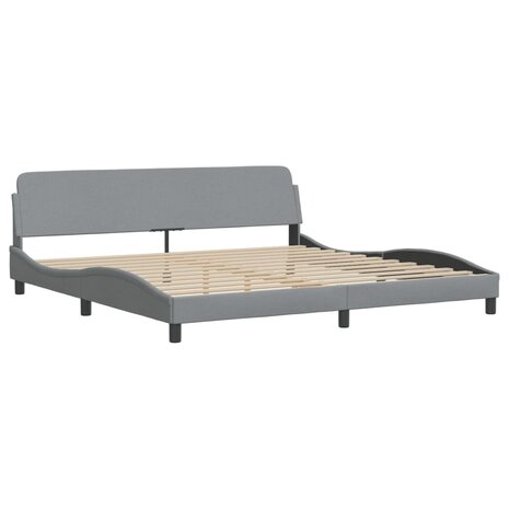 Bed met matras stof lichtgrijs 200x200 cm 8721012350380 4