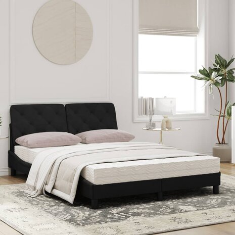 Bed met matras fluweel zwart 120x200 cm 8721012351318 3