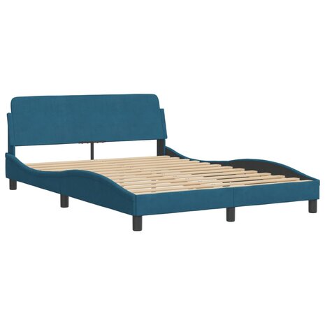 Bed met matras fluweel blauw 140x190 cm 8721012351394 4