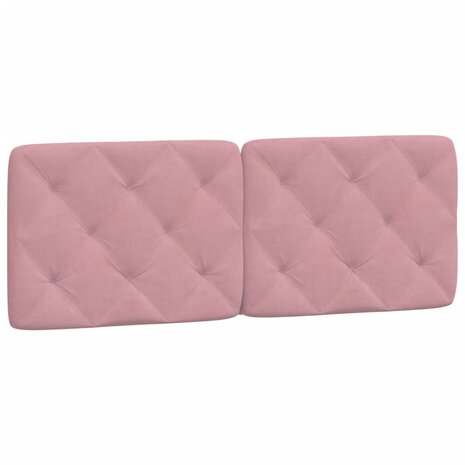 Bed met matras fluweel roze 140x190 cm 8721012351400 5