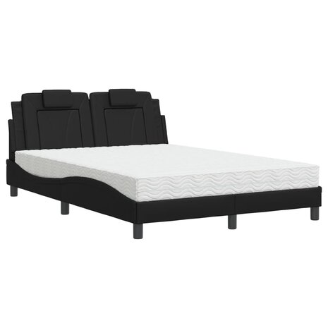 Bed met matras kunstleer zwart 120x200 cm 8721012352650 2