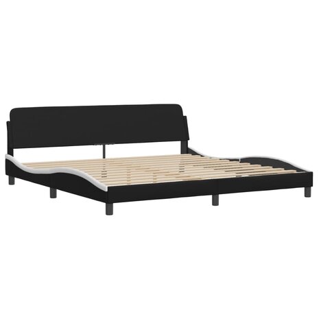 Bed met matras kunstleer zwart en wit 200x200 cm 8721012353053 4