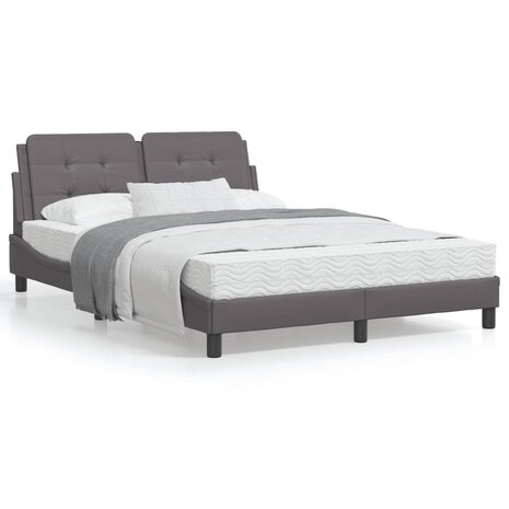 Bed met matras kunstleer grijs 120x200 cm 8721012353381 1