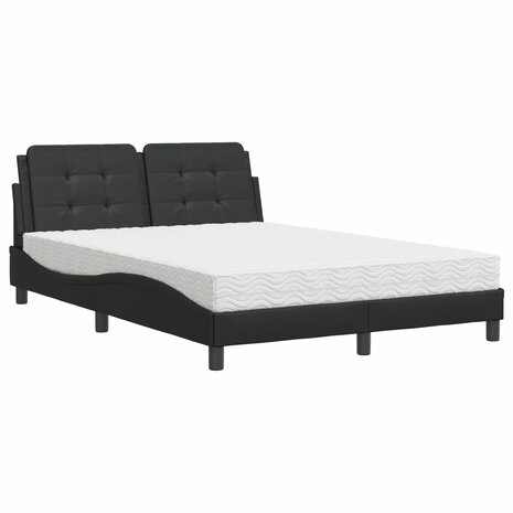 Bed met matras kunstleer zwart 140x200 cm 8721012353497 2