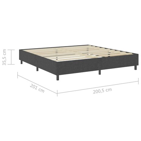 Boxspringframe stof grijs 200x200 cm 8719883832821 8