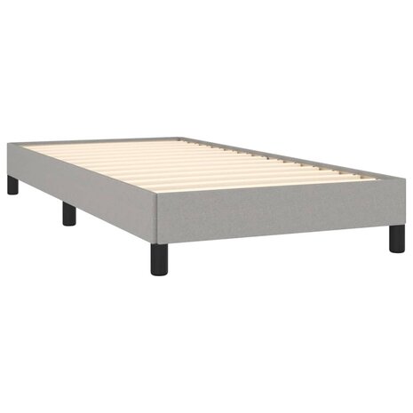 Boxspring met matras stof lichtgrijs 90x200 cm 8720287399292 4