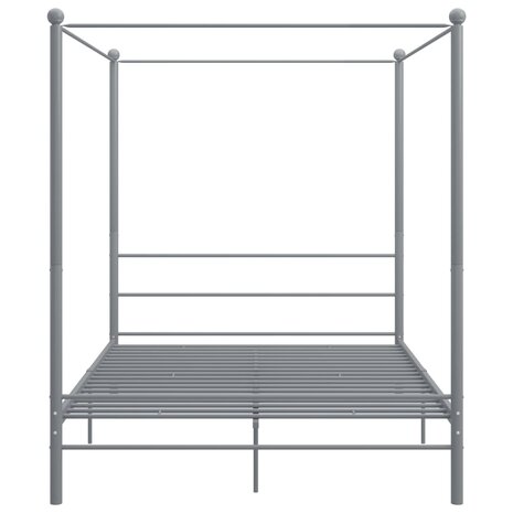 Hemelbedframe metaal grijs 160x200 cm 8720286163801 4