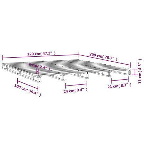 Palletbed massief grenenhout wit 120x200 cm 8720287139737 8