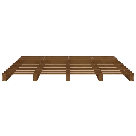 Palletbed massief hout honingbruin 150x200 cm 8720287139850 5