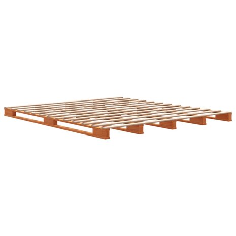 Palletbed massief grenenhout wasbruin 180x200 cm 8721012315303 6