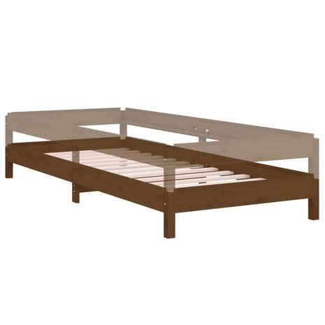 Bed stapelbaar 90x190 cm massief grenenhout honingbruin 8720287073833 6