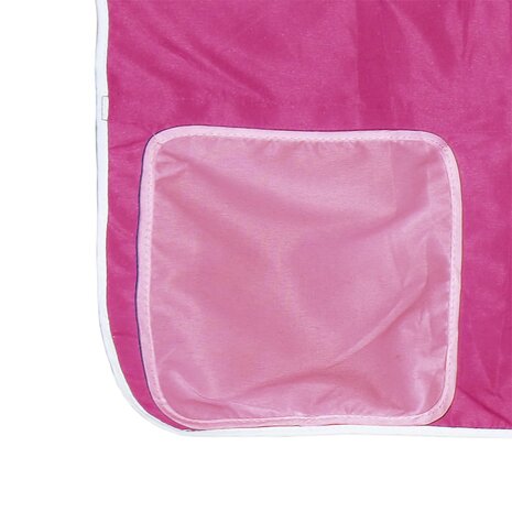 Stapelbed met gordijnen 90x190 cm grenenhout roze 8721102689796 12