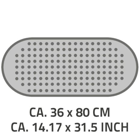 RIDDER Badmat anti-slip Action grijs 4006956167046 4