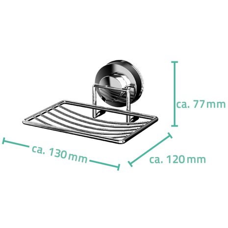 RIDDER Douchezeepbakje 13x12x7,7 cm chroom 12040100 4006956120324 3