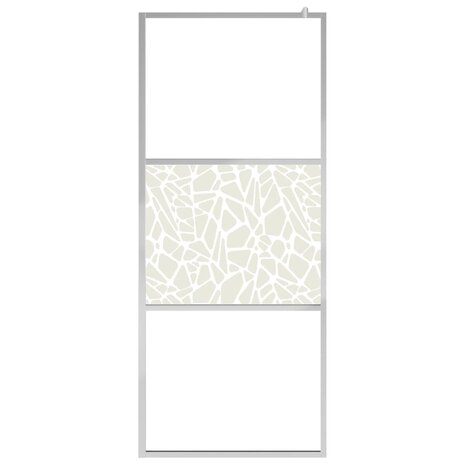 Inloopdouchewand met stenenmotief 100x195 cm ESG-glas 8720286047750 3