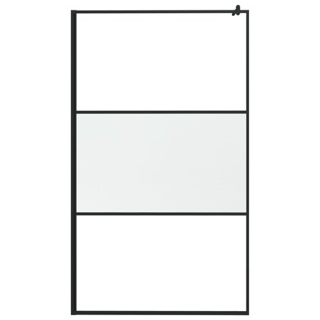 Inloopdouchewand 115x195 cm mat ESG-glas zwart 8720286933299 3