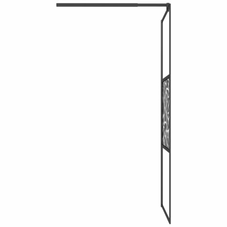 Inloopdouchewand met stenenmotief 80x195 cm ESG-glas zwart 8720286933305 5